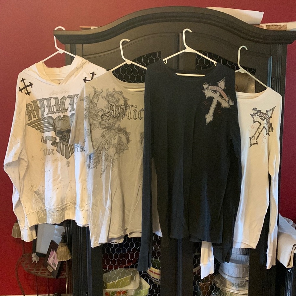Lot of 4 Mens Affliction Shirts